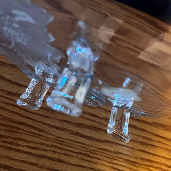 Rockwell Sterling Silver Overlay Floral Three Leg Plate With Label Unused 1950 - Picture 5 of 9